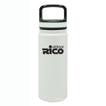 Durable Stainless Steel Vacuum Sports Bottle White 18oz